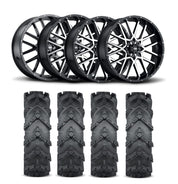 ITP Hurricane 18" Machined Black Wheels And Cryptid Tires [34x10-18]