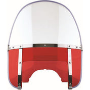 National Cycle Clear Beaded Heavy Duty Windshield, Red With Mount Kit, Covered Forks