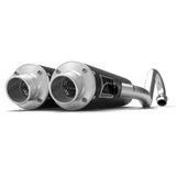 HMF Muffler Polaris RZR XP 900 11-14 Black Performance Dual Full System Exhaust Turn Down End Cap