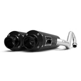 HMF Muffler Polaris RZR XP/4 1000 15-23 Black Performance Dual Full System Exhaust Black Turn Down End Cap