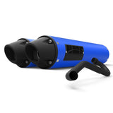 HMF Muffler Polaris RZR S 1000/General 15-24 Blue Performance Dual Full System Exhaust Blackout Euro End Cap