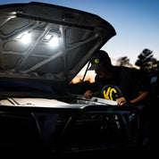KC HiLiTES Cyclone V2 LED - 2-Light Universal Under Hood Lighting System - 5W Flood Beam