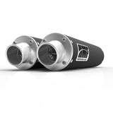 HMF Muffler Polaris RZR XP/4 Turbo/S 16-21 Ceratoke Black Performance Dual Slip On Exhaust Turn Down End Cap