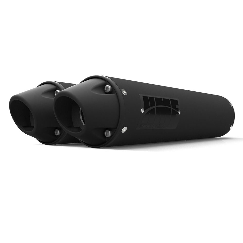 HMF Muffler Polaris RZR XP/4 Turbo/S 16-21 Ceratoke Black Performance Dual Slip On Exhaust Blackout Euro End Cap