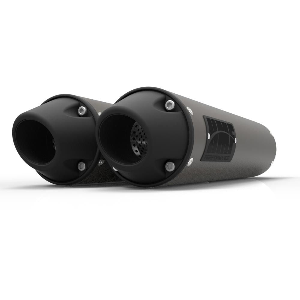 HMF Muffler Polaris RZR XP/4 Turbo/S 16-21 Brushed Performance Dual Slip On Exhaust