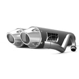 HMF Muffler Polaris RZR RS1 18-22 Gun Metal Performance Dual Full System Exhaust Euro End Cap