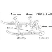4 Front Rail Yellow Idler Wheels Kit Snowmobile ARCTIC CAT 500 Sno Pro 2010-2011
