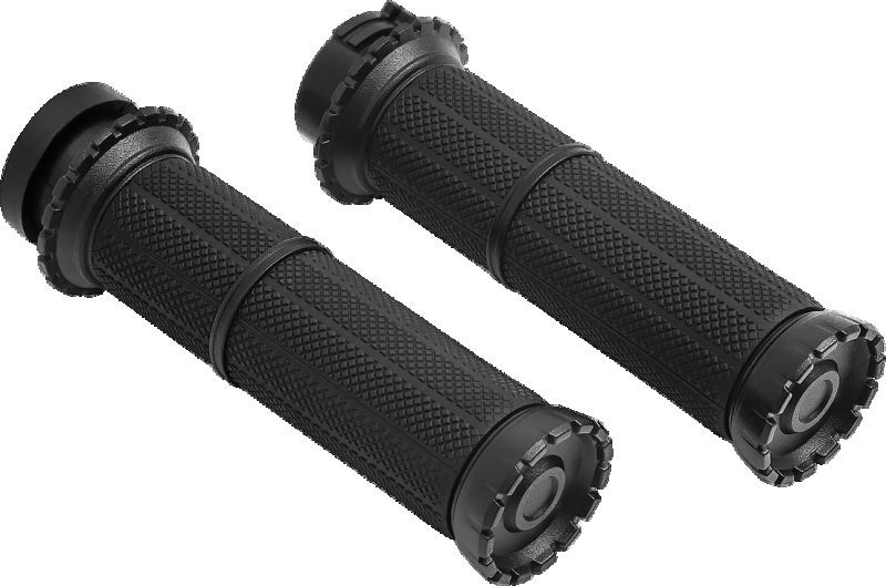 Kuryakyn Satin Black Riot Grips Dual Cable 3582