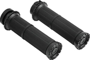 Kuryakyn Satin Black Riot Grips Dual Cable 3582