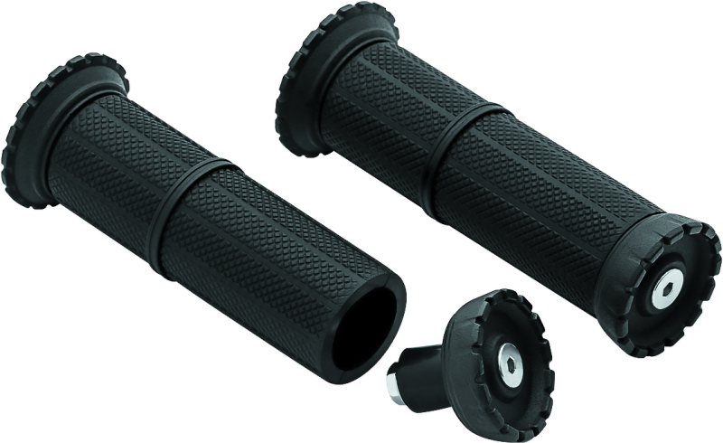 Kuryakyn Satin Black Riot Universal Grips 7/8in 3587