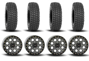 System 3 SB-7 Beadlock Titanium 18" Wheels And XCR350 Tires [36x10R-18]