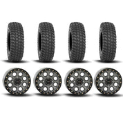 System 3 SB-7 Beadlock Titanium 18" Wheels And XCR350 Tires [36x10R-18]