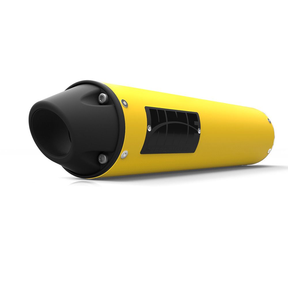 HMF Muffler Suzuki LTZ 250 04-09 Yellow Performance Slip On Exhaust Blackout Euro End Cap