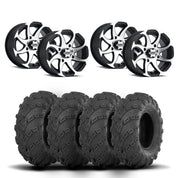 ITP Twister 14" Machined Black Wheels And Mud Lite Tires [30x10-14]