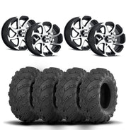 ITP Twister 14" Machined Black Wheels And Mud Lite Tires [30x10-14]