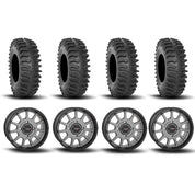 System 3 ST-5 Aluminum Gun Metal Grey 15" Wheels And XT400 Tires [35x10R-15]