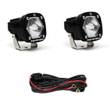 Baja Designs Auxiliary LED Light Pod Pair S1 Series Spot Pattern Clear Lens Universal 387801