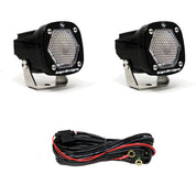 Baja Designs Auxiliary LED Light Pod Pair S1 Series Work/Scene Pattern Clear Lens Universal 387806
