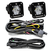 Baja Designs Reverse LED Light Pod Each Black Flush Mount S1 Series Wide Cornering Pattern Clear Lens Universal 387808