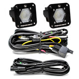 Baja Designs - Cápsula de luz LED de marcha atrás, montaje empotrado, color negro, serie S1, patrón de trabajo/escena, lente transparente, universal, 387809