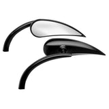 Arlen Ness Micro Black RAD II Teardrop Left Side Mirror Harley or Metric EACH