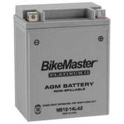 BikeMaster AGM 12V Platinum Battery For Bimota YB10 Dieci/Biposto 1992-1995 Grey