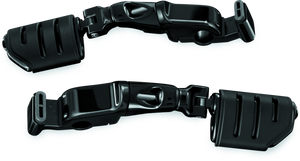 Kuryakyn Gloss Black Ergo II Trident Dually ISO Pegs With Long Arms 3995
