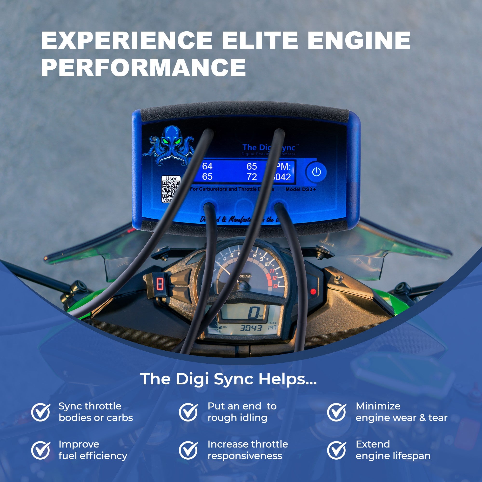 Digi-Sync Multi Channel Throttle Body Carburetor Synchronizer