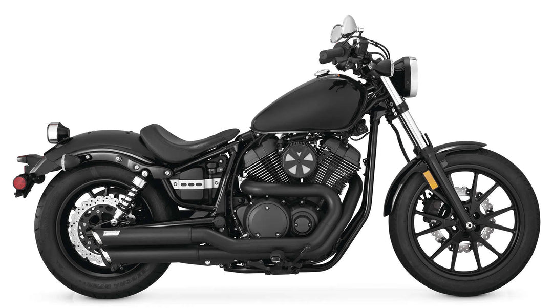 Vance & Hines 48531 Black Twin Slash Staggereds Exhaust for Yamaha Bolt / R-Spec 14-16