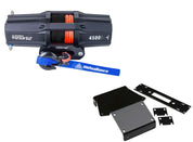 Viper V2 ATV Winch Kit 3500 lb Standard Spool With 40 Feet Red Synthetic Rope With Mount For Honda Rancher 350/450 2004-2007