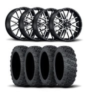 ITP Hurricane 18" Machined Black Wheels And Versa Cross XTR Tires [35x10-18]
