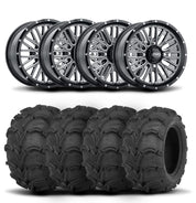 ITP Momentum 14" Machined Black Wheels And Mud Lite Tires [27x12-14]