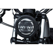 Kuryakyn Dillinger Headlight Trim Satin Black 5-3/4"