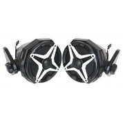 SSV Works Cage Mounted 6.5" SSV Speaker Pods W/ Overhead Unloaded 6.5" Speaker Adapters For Jeep Wrangler JL 18-22