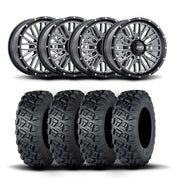ITP Momentum 15" Machined Black Wheels And Versa Cross XTR Tires [33x10-15]