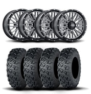 ITP Momentum 15" Machined Black Wheels And Versa Cross XTR Tires [33x10-15]