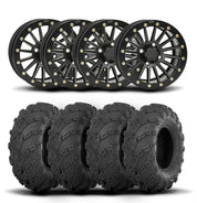 ITP SD Dual 14" Matte Black Wheels And Mud Lite Tires [27x10-14]