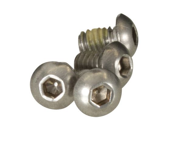 Big Gun Base Plate Allen Screws (4-Pack) 1/4 x 20 x 3/8 Button Head (Silver)
