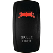 DragonFire Racing Laser-Etched Dual LED Switch - Grill Light - Red - 04-0094