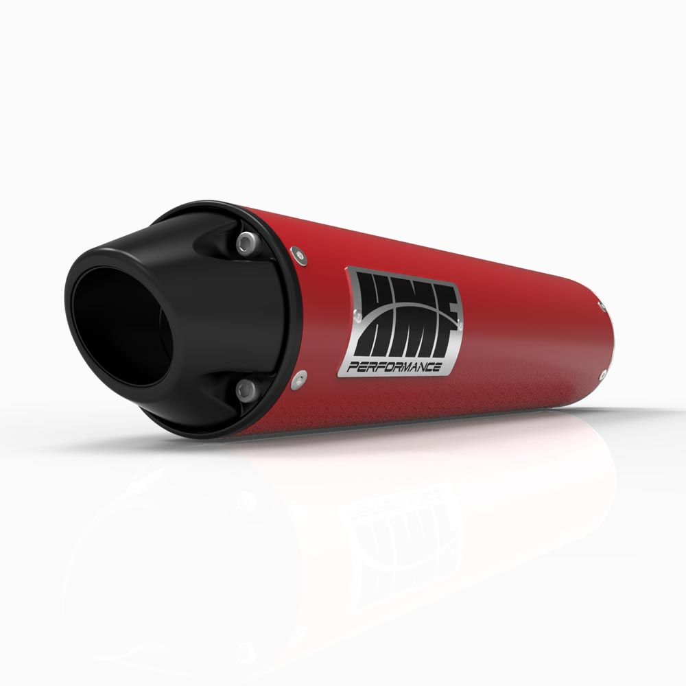 HMF Muffler Yamaha YFZ 450 04-13 Candy Red Performance Slip On Exhaust Black Euro End Cap Side Mount