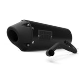 Silenciador HMF Yamaha YFZ 450 04-13 Negro Rendimiento Sistema completo Escape Blackout Tapa de extremo europea Montaje lateral