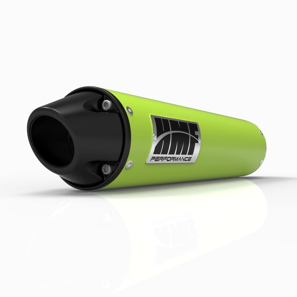 HMF Muffler Yamaha YFZ 450R-X 09-25 Venom Green Performance Slip On Exhaust Black Euro End Cap Side Mount