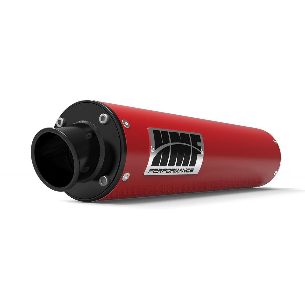 HMF Muffler Yamaha Raptor 700 15-25 Candy Red Performance Slip On Exhaust Black Turn Down End Cap