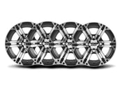 ITP Set of Four SS212 Alloy Wheels Machined Black 12x7 4/110 5+2