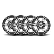 ITP Set of Four SS212 Alloy Wheels Machined Black 12x7 4/110 5+2