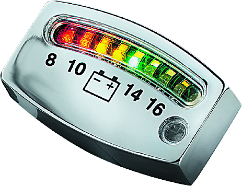 Kuryakyn Black LED Battery Gauge Universal 4218