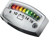 Kuryakyn Chrome LED Battery Gauge Universal 4219