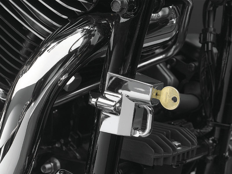 Kuryakyn Chrome Universal Helmet Lock 1-1/4in-1-1/2in Mount 4232