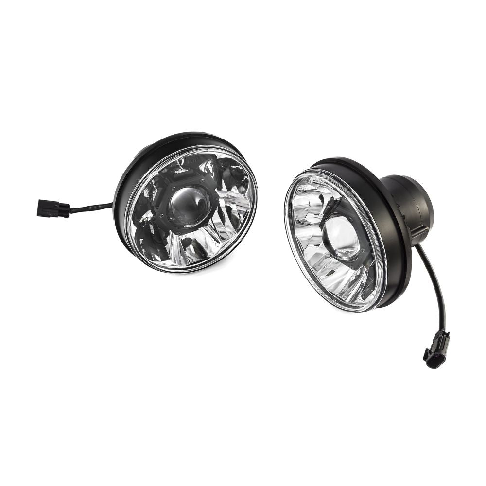 KC HiLiTES 7" Gravity LED Pro DOT Headlight - Driving Beam - Pair - 18-24 Jeep JL / 20-24 Jeep JT w/ Halogen Headlights