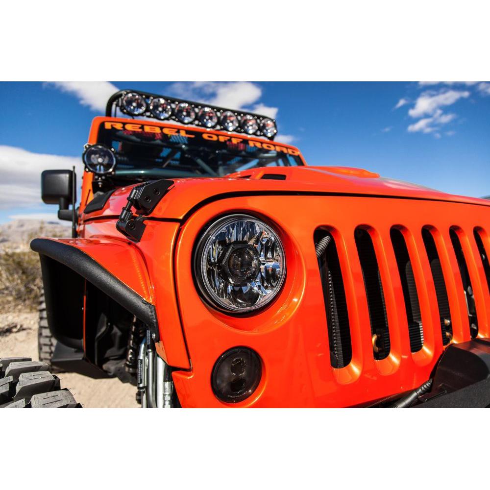 KC HiLiTES 7" Gravity LED Pro DOT Headlight - Driving Beam - Single - Universal / 07-18 Jeep JK